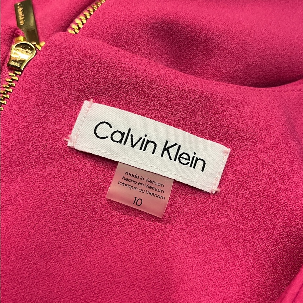 Calvin Klein Pink Flutter Sleeve Sheath Dress - Picture 15 of 16